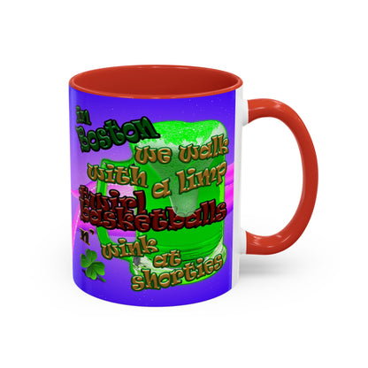 celtics logo - Accent Mug (purple-pink wave)