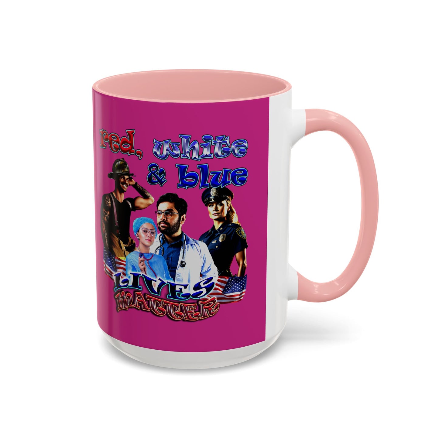 rw&b lives matter - Accent Mug (pink)