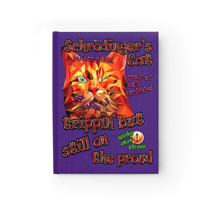 schrodinger's cat - journal-lined (purple)