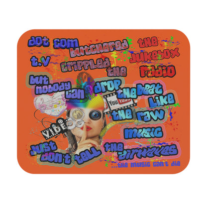 drop the beat - Mouse Pad (Rectangle) (orange)