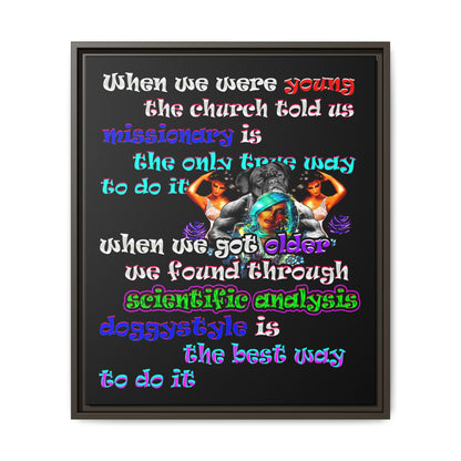 doggystyle - framed canvas art (black)