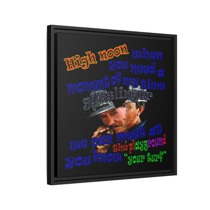 high noon - framed canvas art (black)