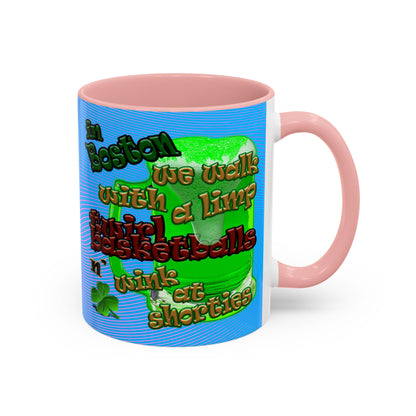 celtics logo - Accent Mug (light blue-purple wave)