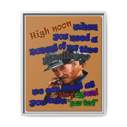 high noon - framed canvas art (light brown)