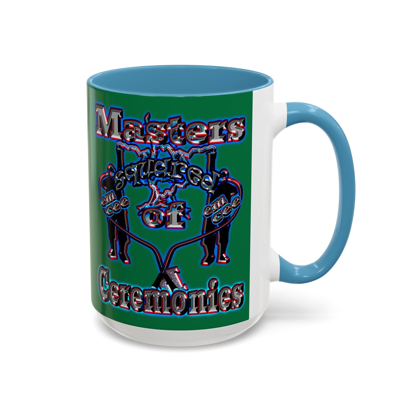 em cee squared - Accent Mug (dark green)