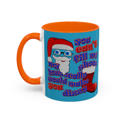 santa's shoes - Accent Mug (turquoise)