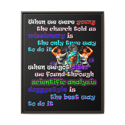 doggystyle - framed canvas art (black)