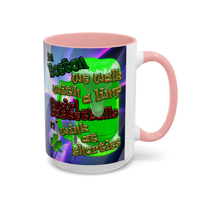 celtics logo - Accent Mug (grey-pink wave)