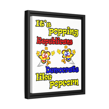 popping like popcorn - framed canvas art (white)