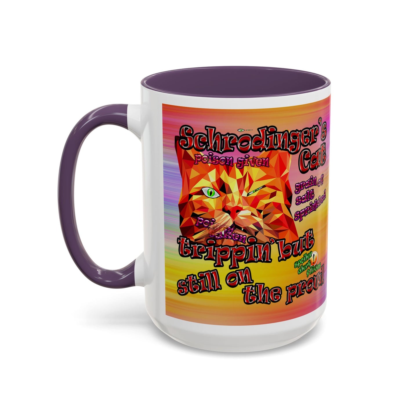 schrodinger's cat - Accent Mug (color blur)