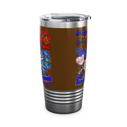 drop the beat - Ringneck Tumbler, 20oz (brown)
