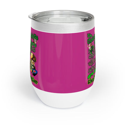 christmas spirits of boston - Chill Wine Tumbler (pink)
