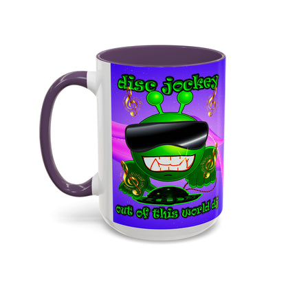 disc jockey - Accent Mug (purple-pink wave)