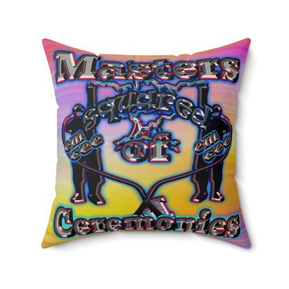 em cee squared - Faux Suede Square Pillow - (color blur)