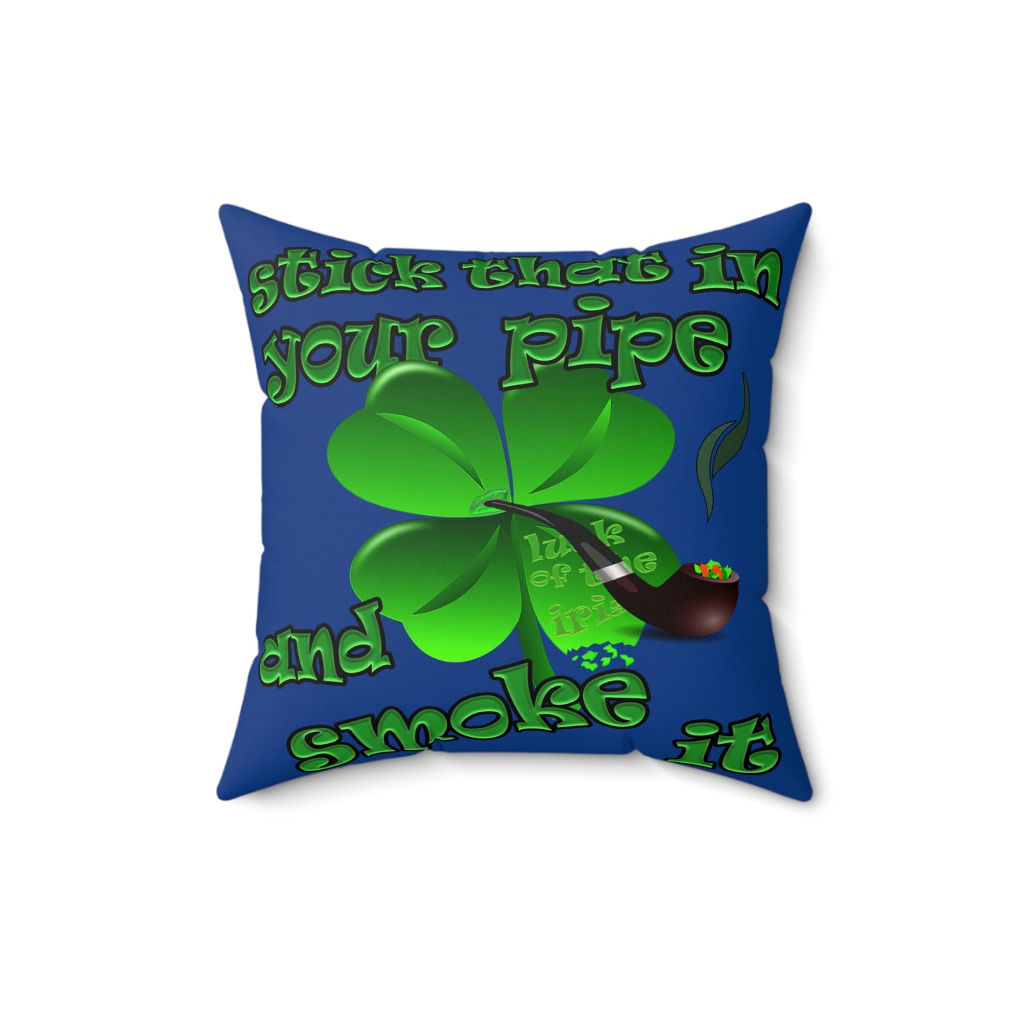 celtics logo - Faux Suede Square Pillow - (dark blue)