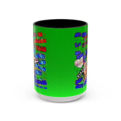 drop the beat - Accent Mug (logo green)