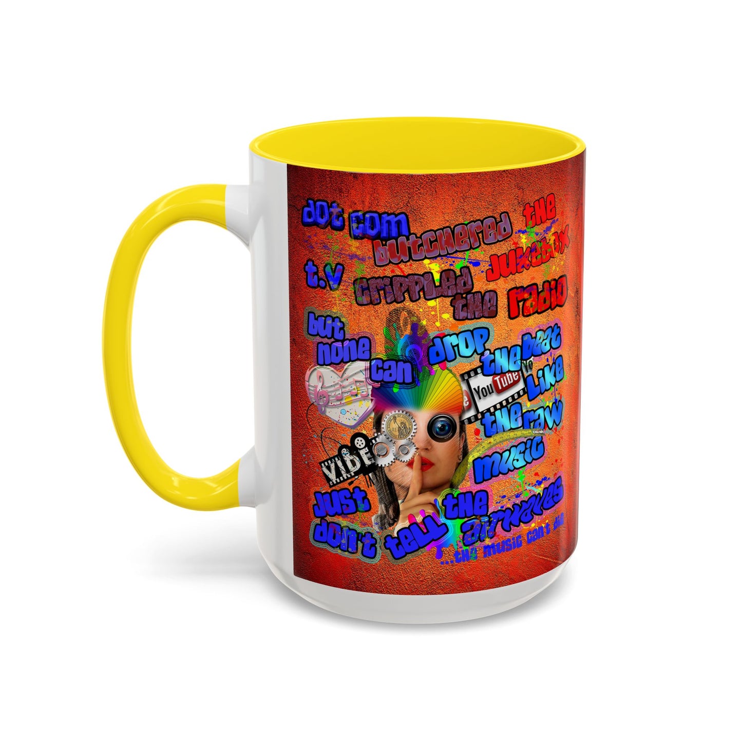 drop the beat - Accent Mug (burnt orange)