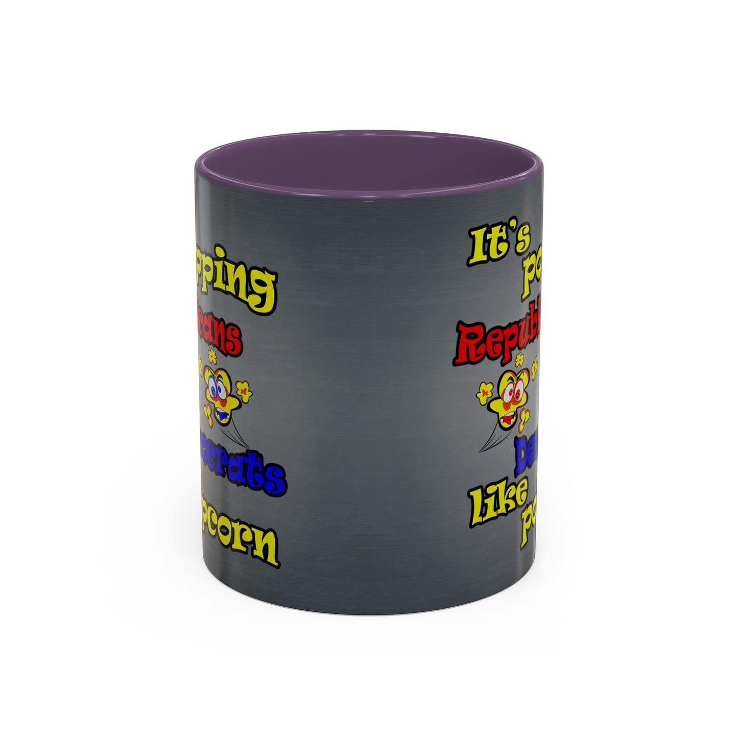 popping like popcorn - Accent Mug (grey-light grey)