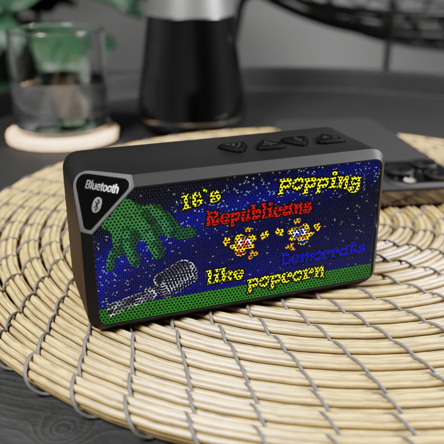 popping like popcorn - Jabba Bluetooth Speaker ('snoops' background)