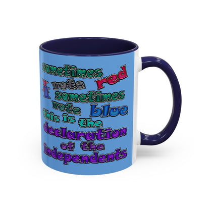 declaration of the independents - Accent Mug (light blue)