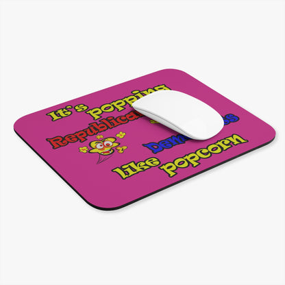 popping like popcorn - Mouse Pad (Rectangle) (pink)