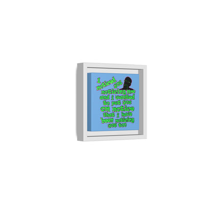noticed you noticing - framed canvas art (light blue)