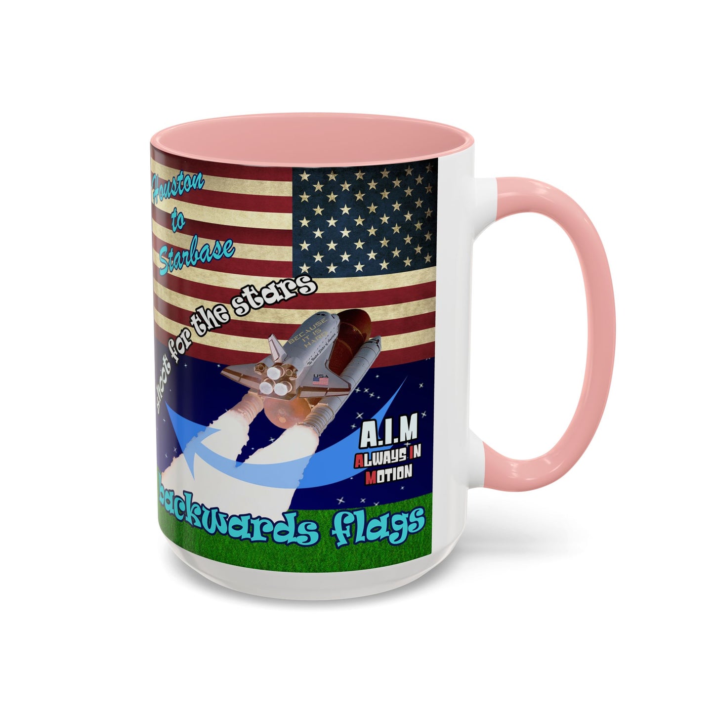 shoot for the stars - Accent Mug ('snoops' background)