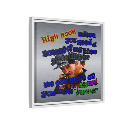 high noon - framed canvas art (brushed nickel)