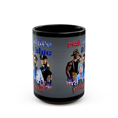 rw&b lives matter - Black Mug (grey-light grey)
