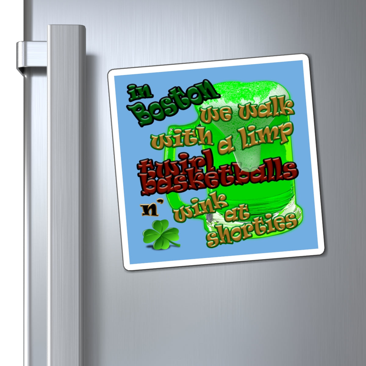 celtics logo - Magnets - (light blue)