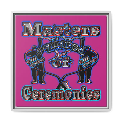 em cee squared - framed canvas art (pink)