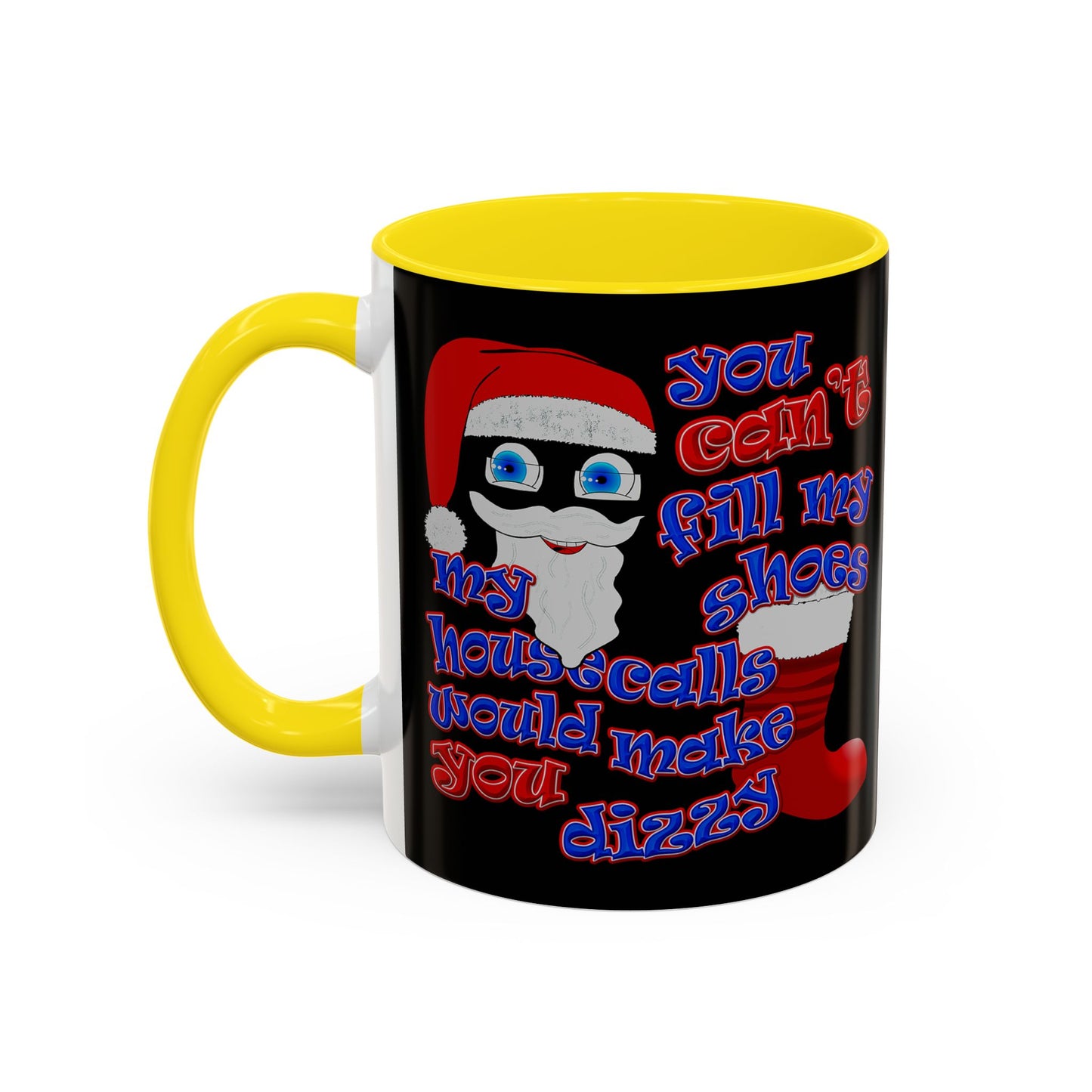 santa's shoes - Accent Mug (black)