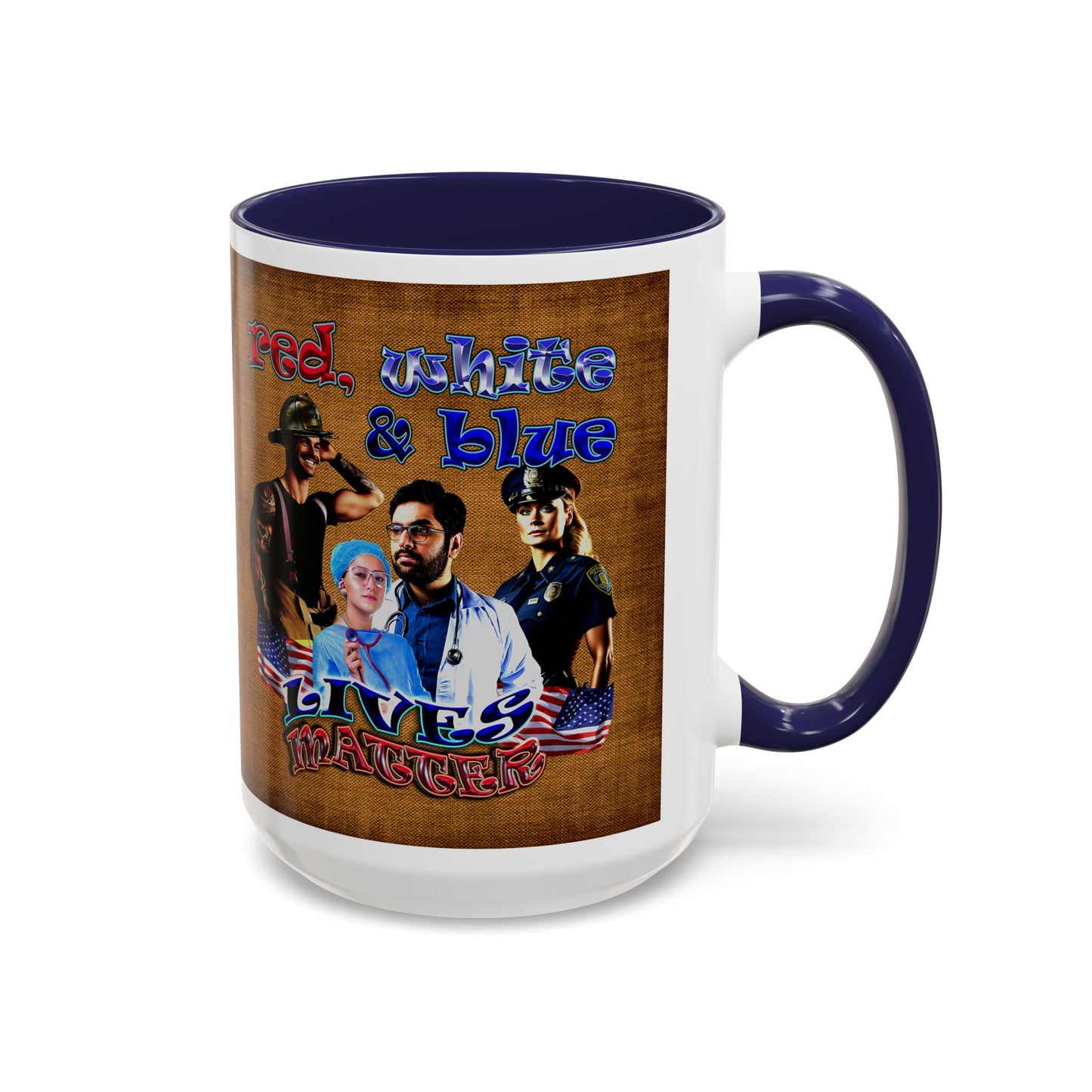rw&b lives matter - Accent Mug (brown papyrus)
