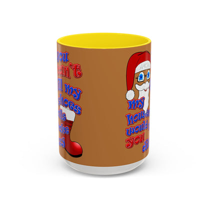 santa's shoes - Accent Mug (light brown)