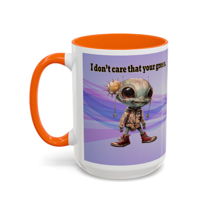 I don't care that your grey - Accent Mug (light blue-pink wave)
