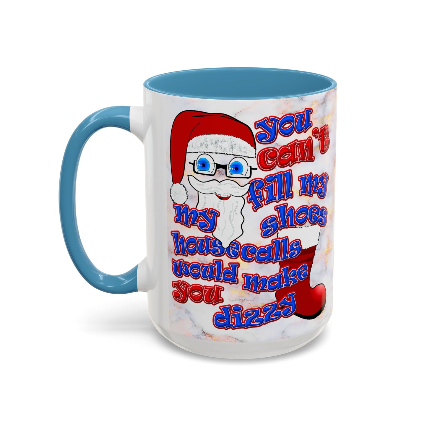 santa's shoes - Accent Mug (white marble)