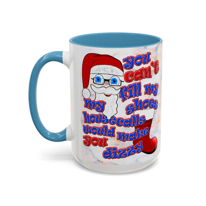 santa's shoes - Accent Mug (white marble)