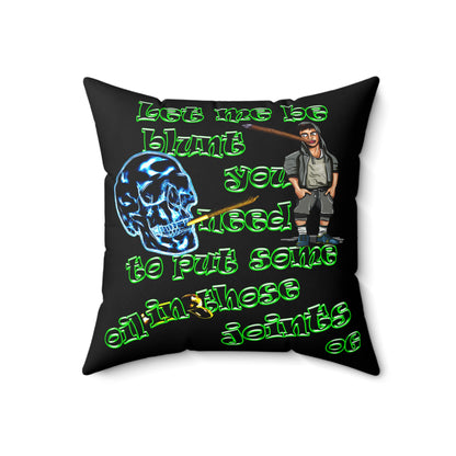og - Spun Polyester Square Pillow - (black)