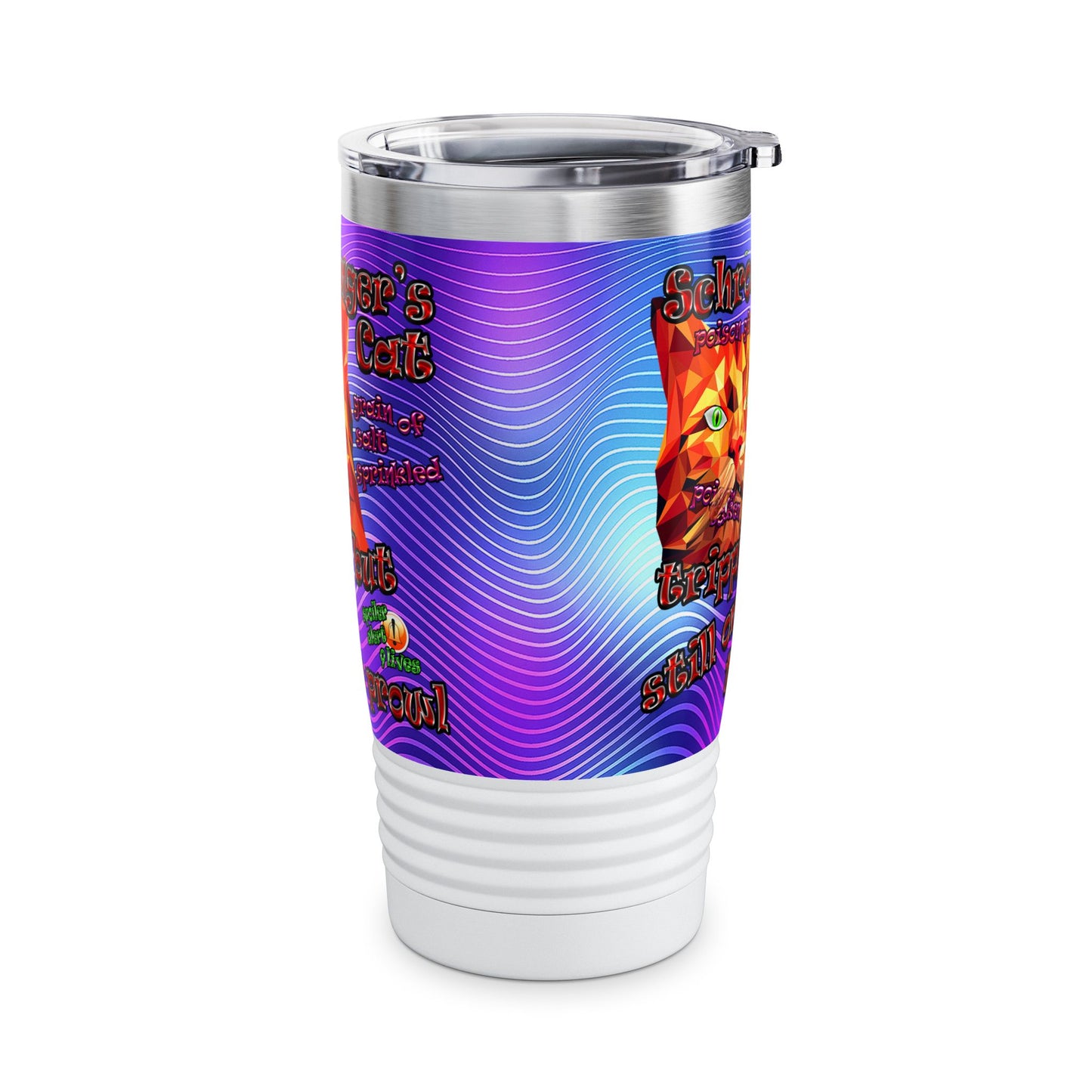 schrodinger's cat - Ringneck Tumbler, 20oz (purple wave)