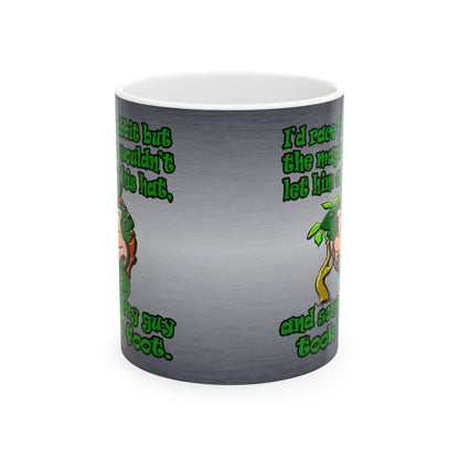 turtle race - White Mug (brushed nickel)