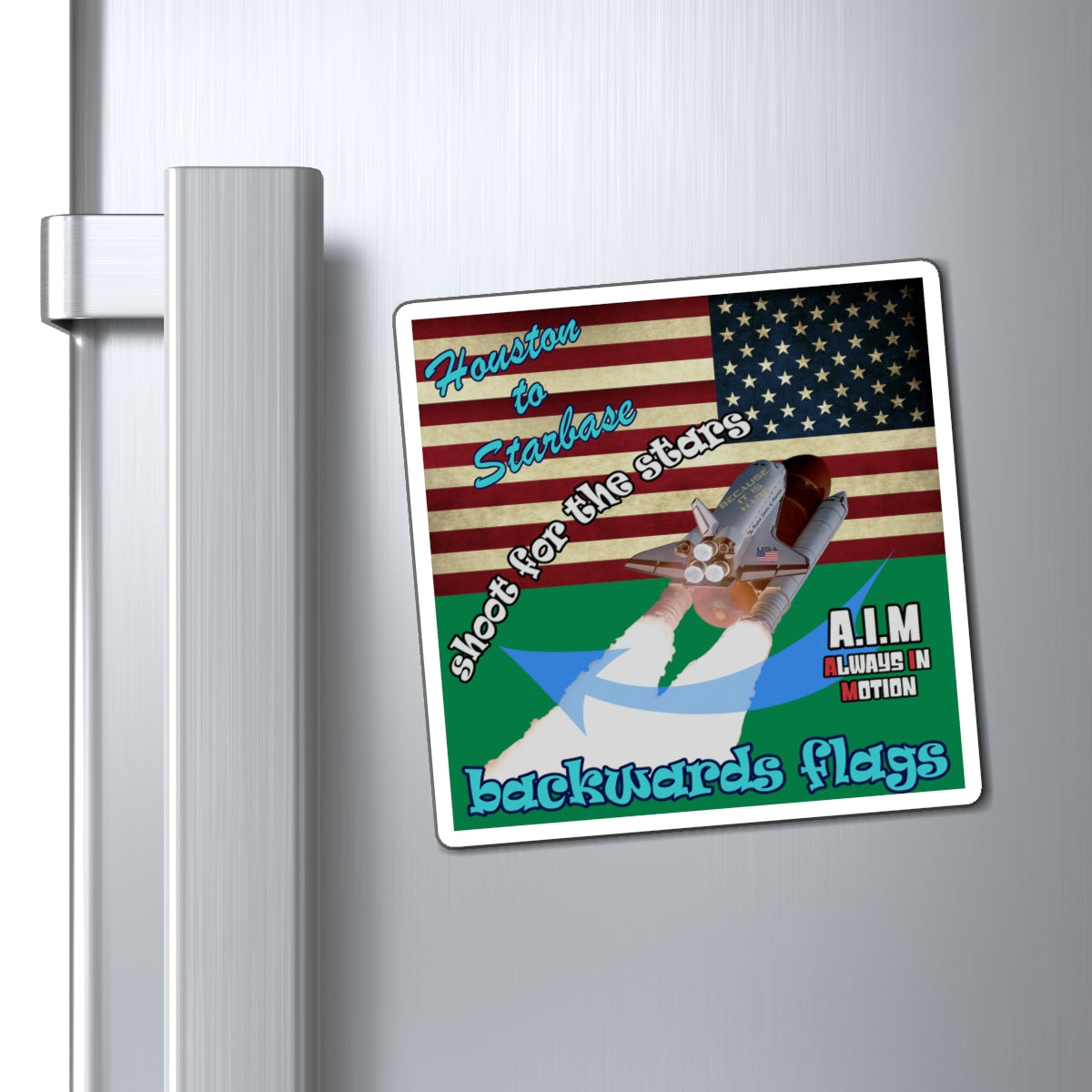shoot for the stars - Magnets - (dark green)