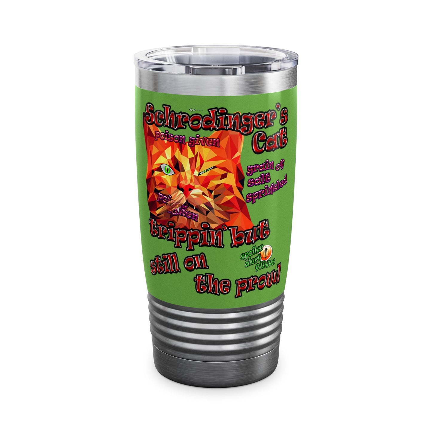 schrodinger's cat - Ringneck Tumbler, 20oz (green)