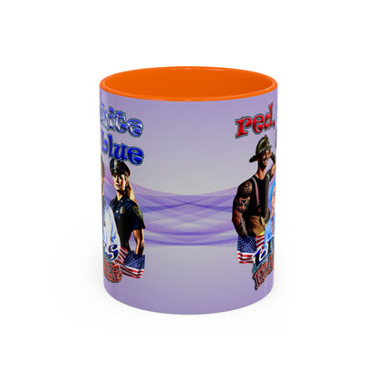 rw&b lives matter - Accent Mug (light blue-pink wave)