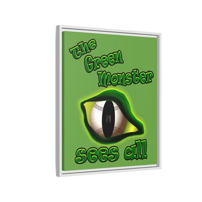 green monster - framed canvas art (green)