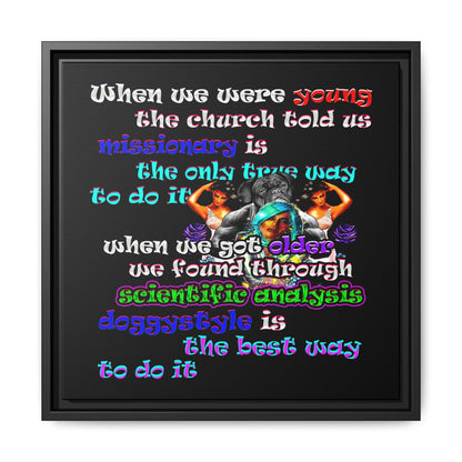 doggystyle - framed canvas art (black)