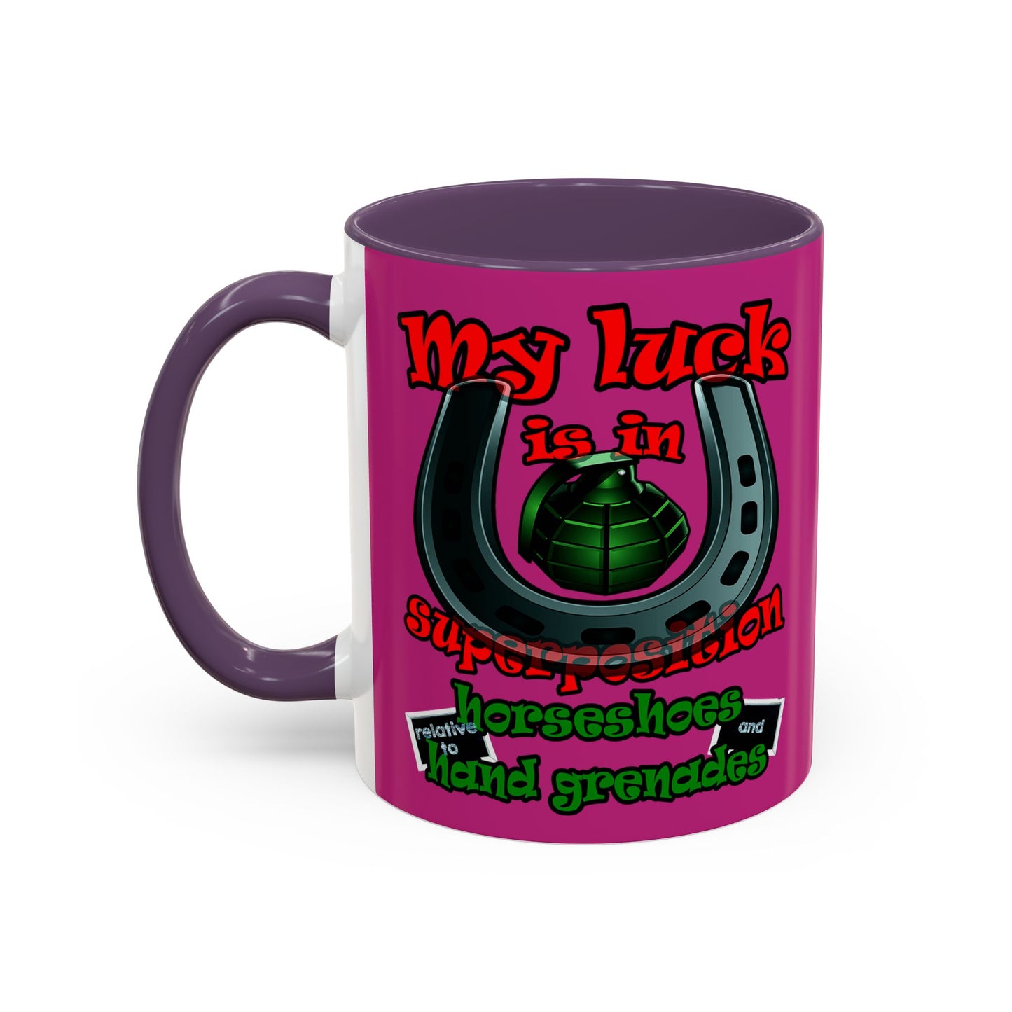 my luck - Accent Mug (pink)
