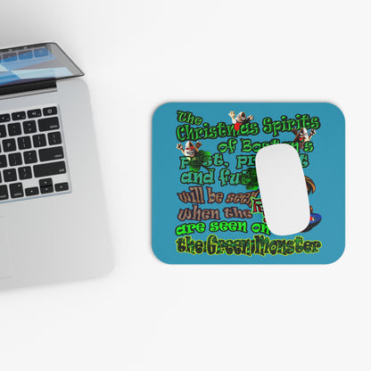 christmas spirits of boston - Mouse Pad (Rectangle) (turquoise)