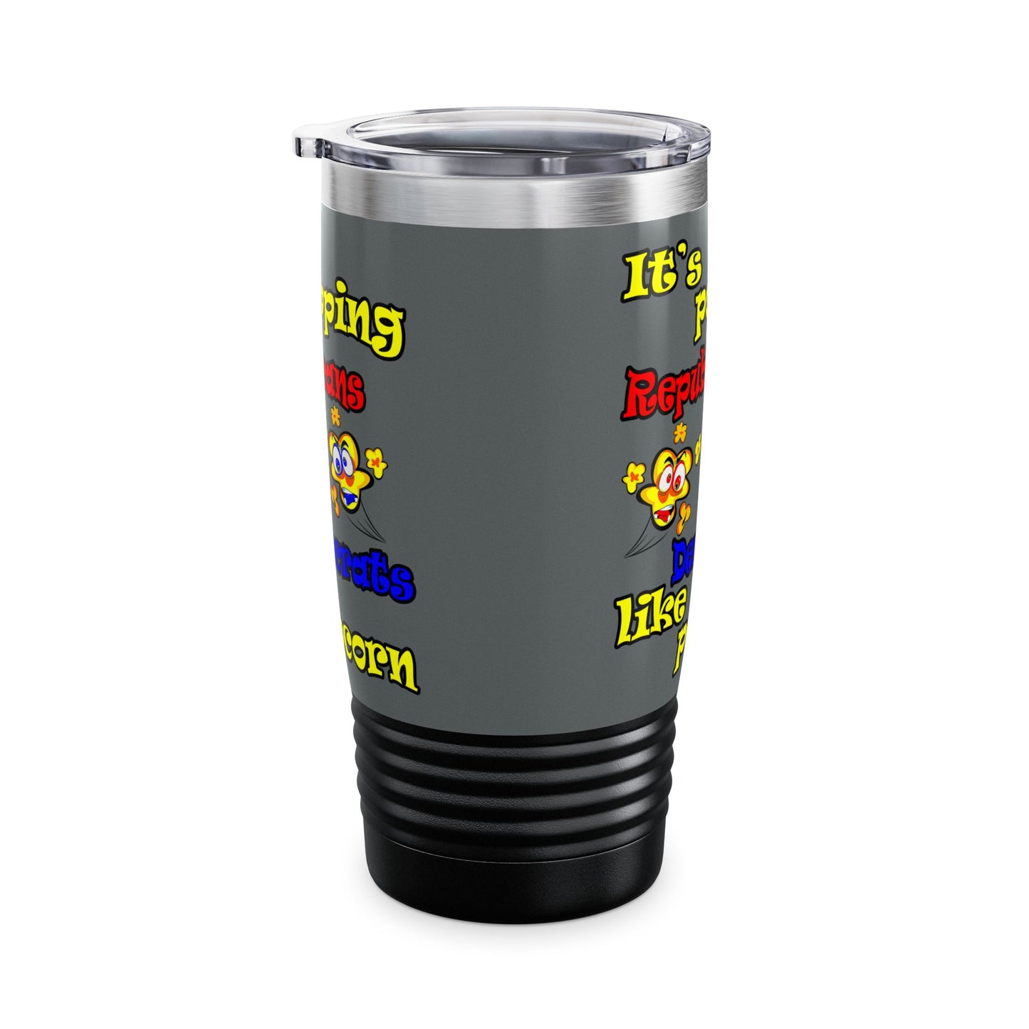popping like popcorn - Ringneck Tumbler, 20oz (dark grey)
