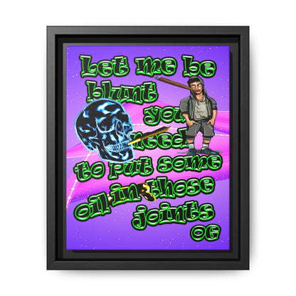 og - framed canvas art (purple-pink wave)