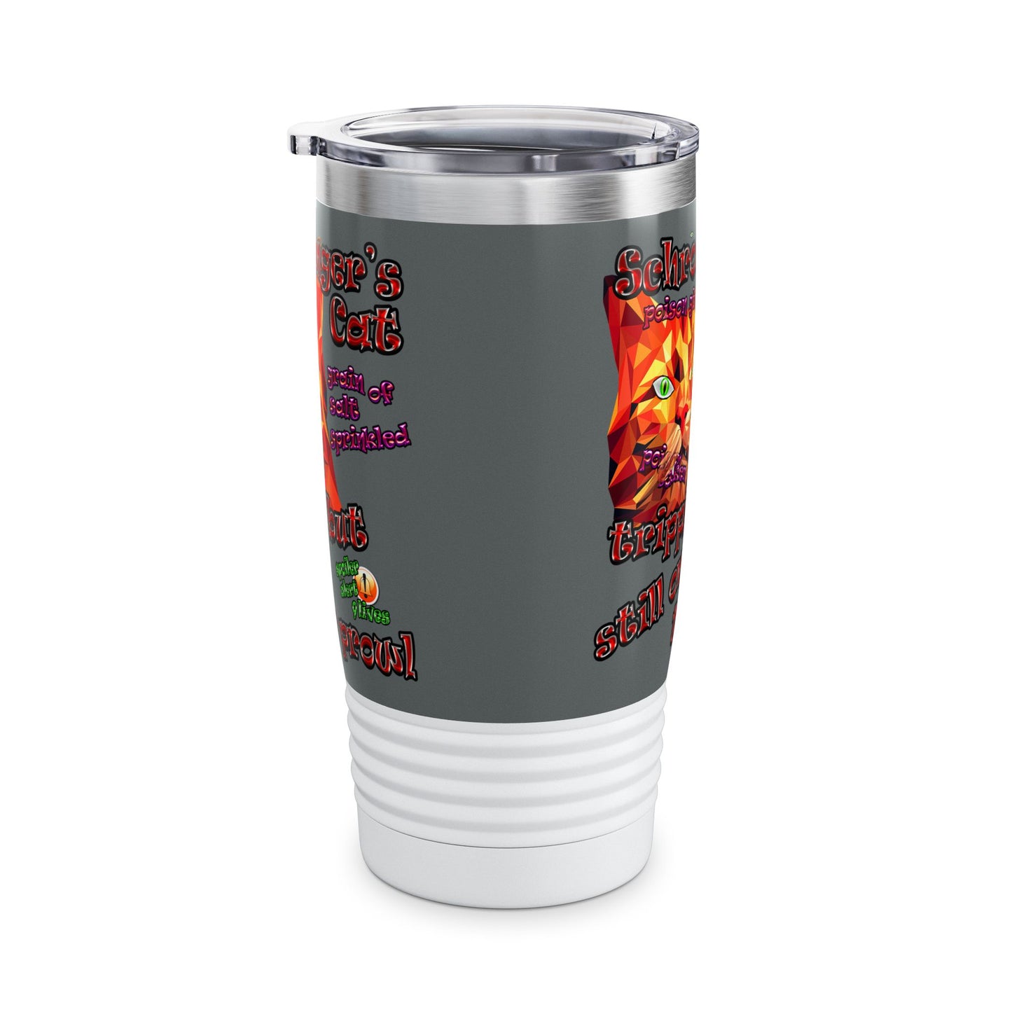 schrodinger's cat - Ringneck Tumbler, 20oz (dark grey)